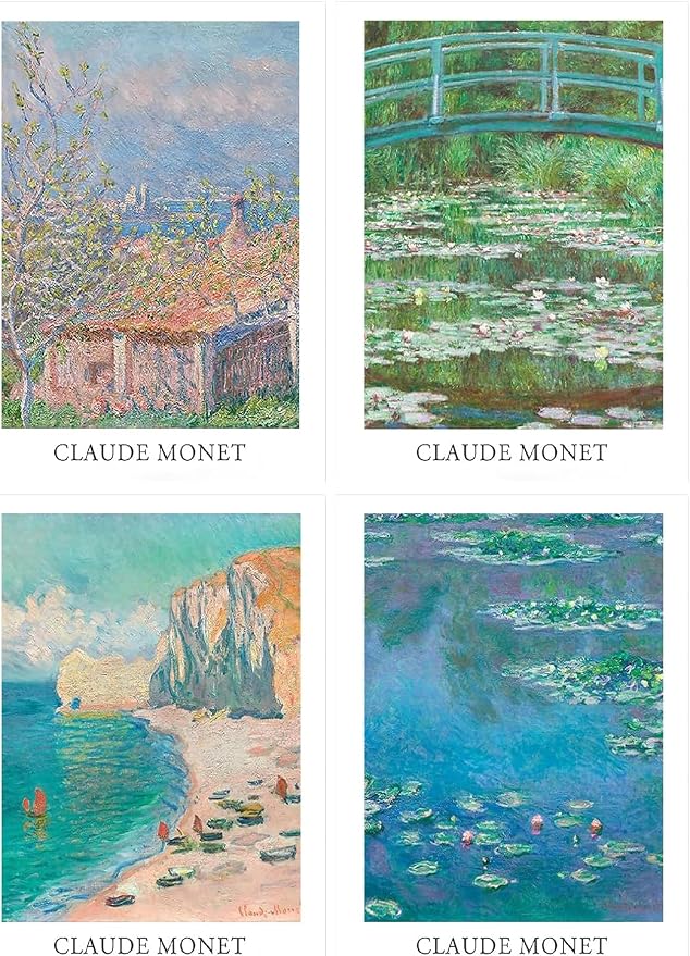 4 Pack Monet Diamond Art Kits for Adults Diamond Painting Kit for Beginner