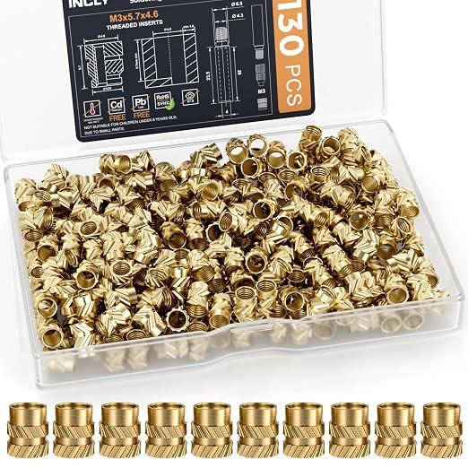INCLY 130PCS M3 Heat Set Inserts