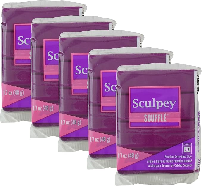 Soufflé Sculpey5 Pack Turnip Purple Polymer Oven Bake Clay