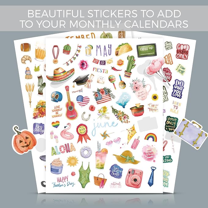 Aesthetic Monthly Planner Stickers - Holiday Sticker Set for Your Calendar