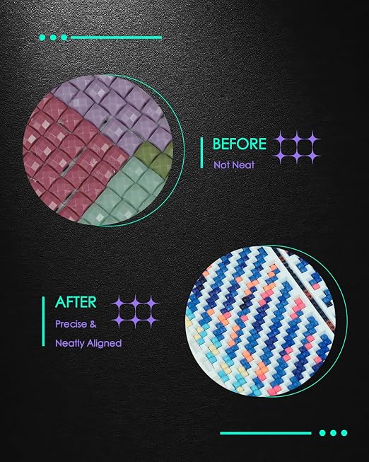 Foreveryoung Diamond Painting Zigzag Rulers, 9 PCS Tools for Square Kits
