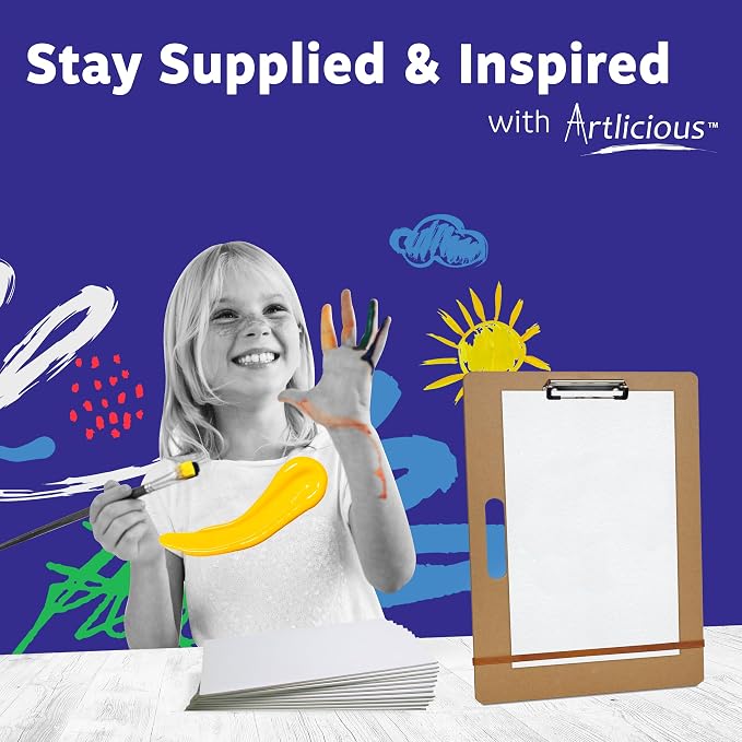 Artlicious Hardcover Sketchbook 5.5x8 Spiral Bound - Thick Paper | 110 Pages, Spiral Bound, Mixed Media, Art Class, Drawing Journal, 120 GSM Acid-Free Paper