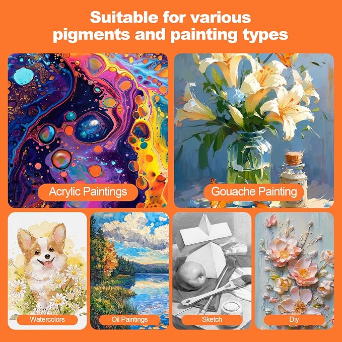 20 Pack Stretched Canvas Boards for Painting, 100% Cotton Canvas, for Acrylic and Oil Painting.