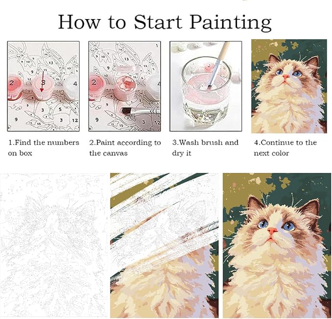 ZRIZQ Paint by Numbers Kit for Adults Beginners,Duck DIY Painting Set,Relaxing Creative Craft Activity,16x20 Inch-Animal