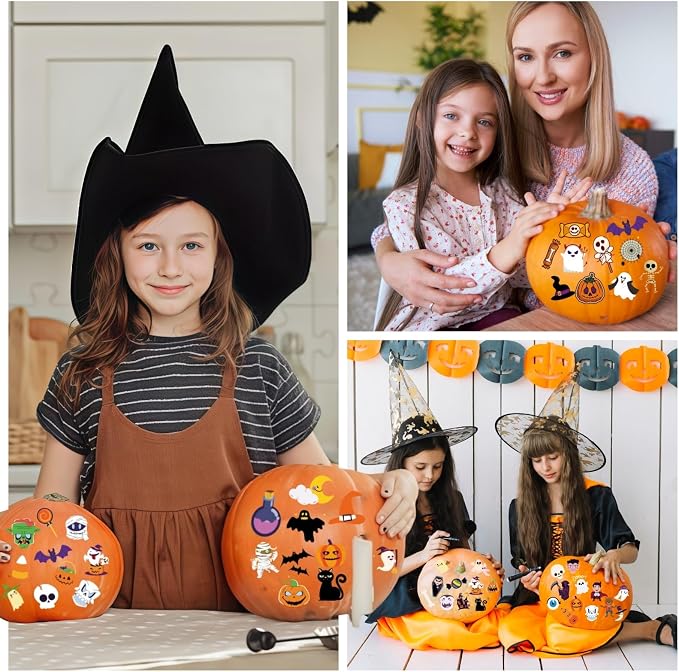 100 Sheets Halloween Stickers for Kids(Over 1250pcs), Cute Halloween Stickers Bulk for Pumpkin Party Favors Decoration Gifts Treat Bags Goodie Bags Filler