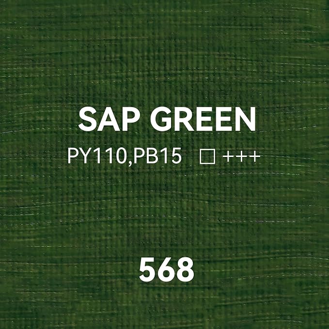 PHOENIX Sap Green Oil Paint - 40ml / 1.35 Fl oz. Single Tube - Artist Quality Oil Based Paint for Professionals