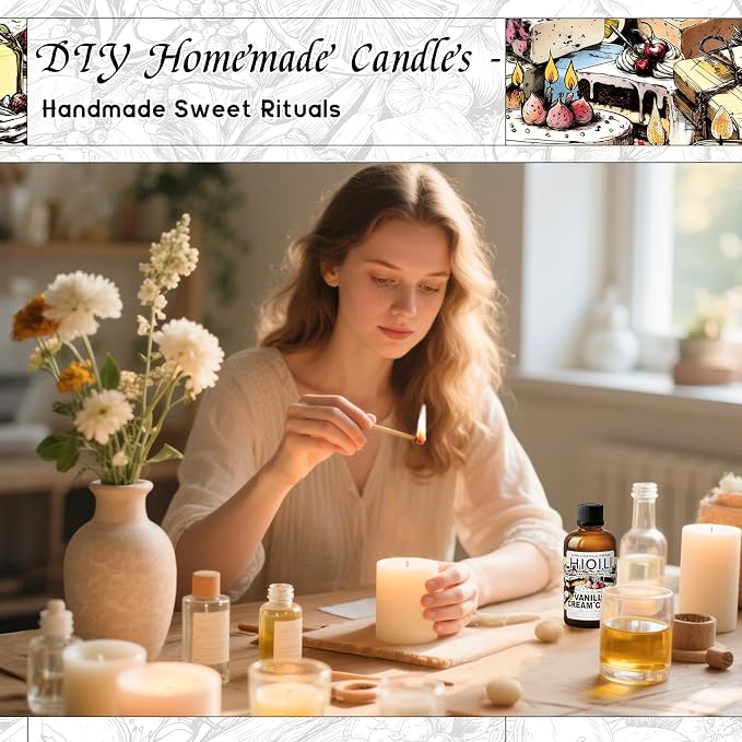 HIQILI Vanilla Cream Cake Fragrance Oil for Soap Making, Add to Dryer Balls