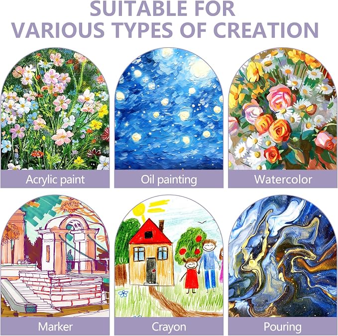 ESRICH Canvases for Painting 16x20 Inch, 3 Pack Flat Canvas Boards for Painting Cotton Primed Acid Free Large Blank Canvas Panels for Oil, Watercolor, Acrylic Paint, Gouache and Tempera. (Thk: 3mm)