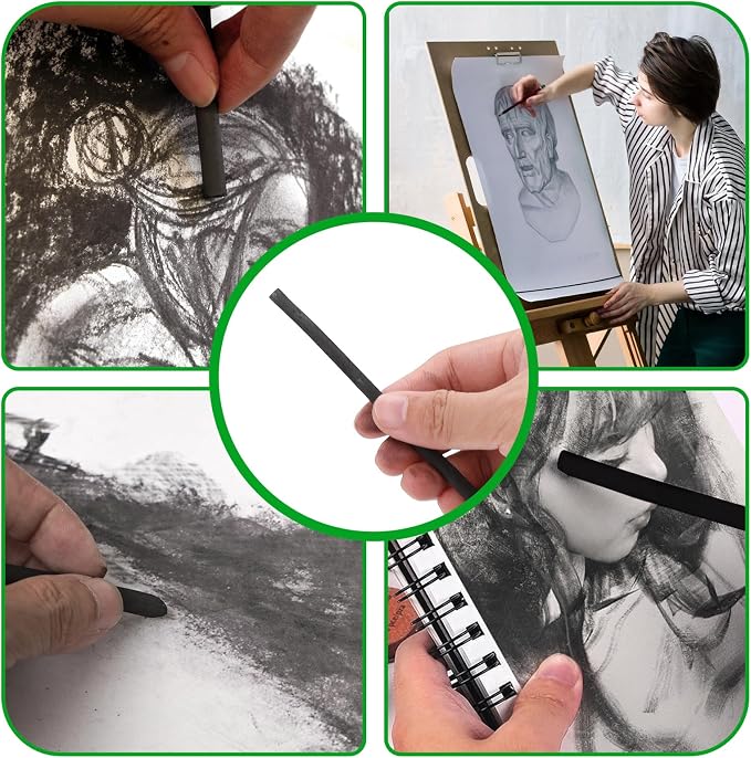 25 Pcs Willow Charcoal Sticks, 5.4 Inch in Length, 0.15-0.2in/4-5mm Dia, Artist Vine Sketch Charcoal Pencils for Sketching Drawing Art Sketch Artists Supplies (4-5mm)