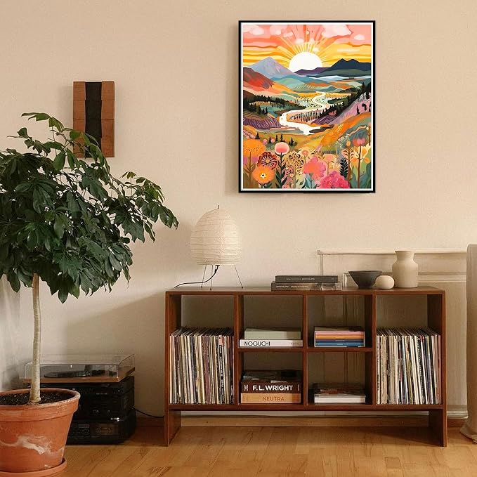 Diamond Art Painting Landscape-Diamond Art Kits for Adults 12x16inch | Sunrise 5D Diamond Painting,DIY Full Drill Diamond Art Sunrise Gem Painting and Crafts Includes All Tools