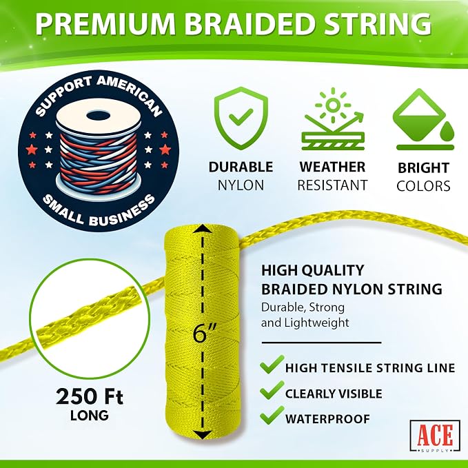 Yellow Mason Line String - 250 Ft by ACE Supply