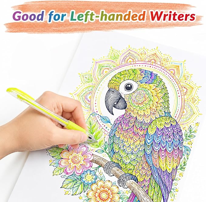 Gel Pens for Adult Coloring Books, 30 Colors Fine Point Gel Marker Pens