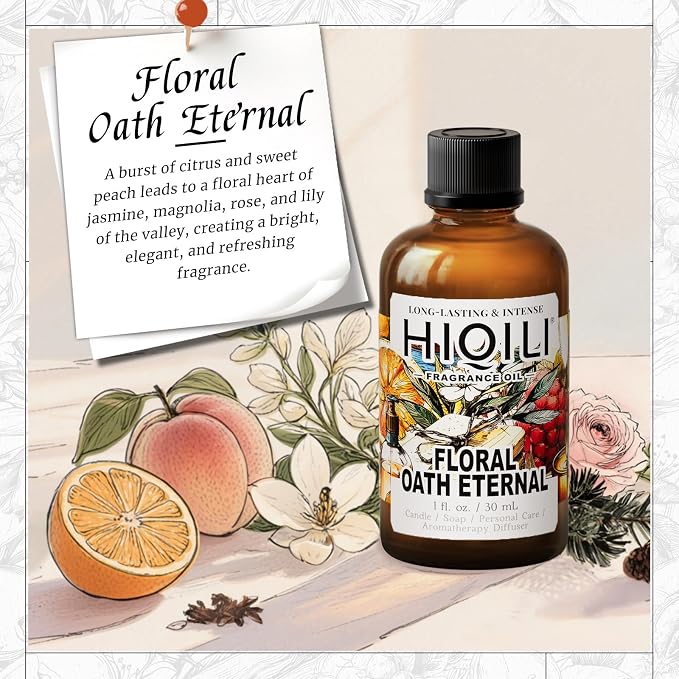 HIQILI Floral Oath Eternal Fragrance Oil for Diffuser, Candle & Soap Making