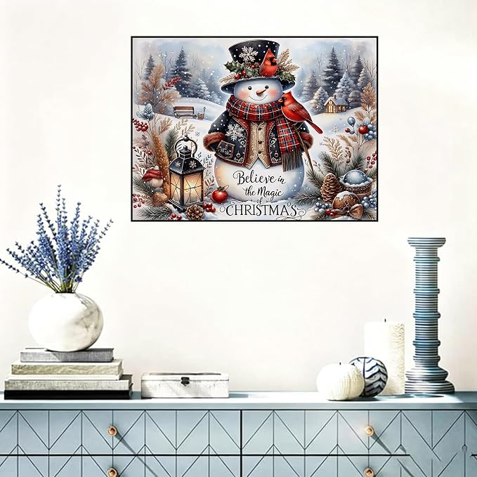 Benjenes Christmas Sonwman Diamond Art Kits for Adults