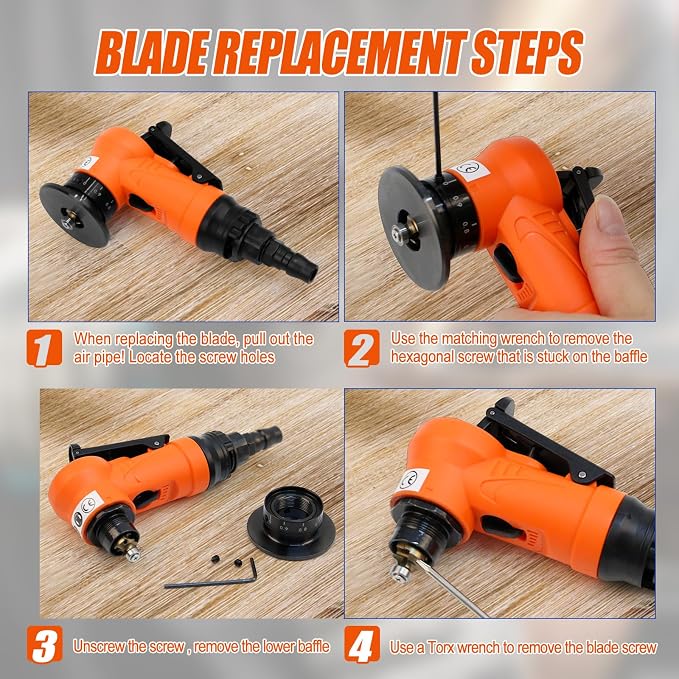 2 in 1 Mini Pneumatic Chamfering Machine, 45° Arc Corner Beveling Trimming Deburring Machine 30000RPM Handheld Chamfering Air Chamfer Tool with 1/4 Inch Air Inlet (R Angle Blades,Orange)