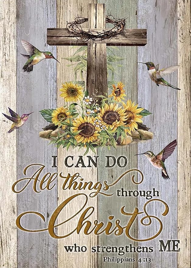 Christian Cross Diamond Art Kits for Adults, 5D Diamond Painting for Adults