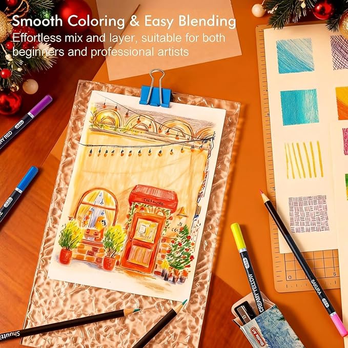 Shuttle Art 80 Colored Pencils for Adults, Soft Core Color Pencil, Drawing Supplies for Adults Kids Artists Beginners Drawing Coloring Sketching