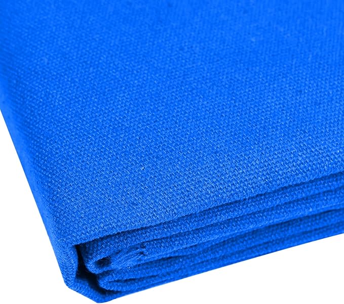 10oz Heavy Duty Cotton Canvas Fabric 60" x 80", Thick Cotton Duck Cloth for Painting, Sewing, Crafts, Tote Bags, Embroidery, Home Decor, Drop Cloth (Royal Blue)
