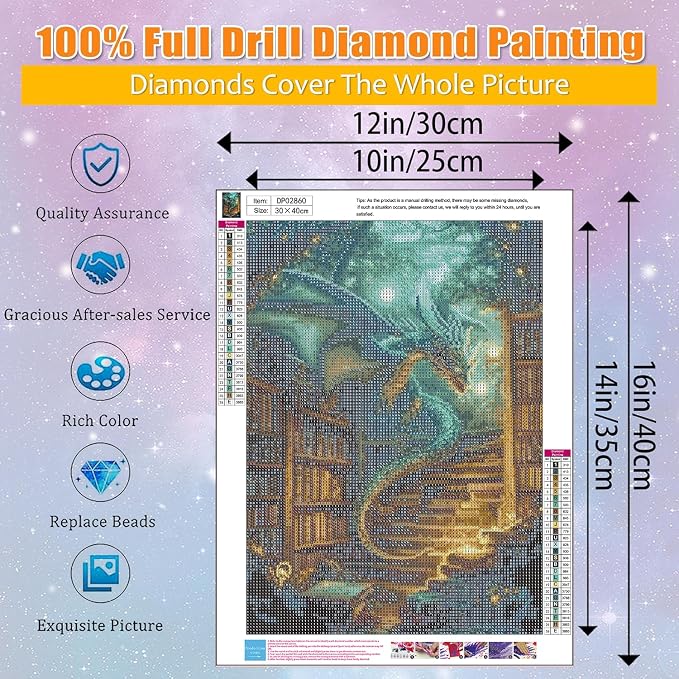 Dragon Diamond Art Kits for Adults,5D Tree of Life Full Square Drill Diamond Painting Kits for Adults Beginners,DIY Diamond Painting Gem Art Kits for Gift Home Wall Decor 12x16inch
