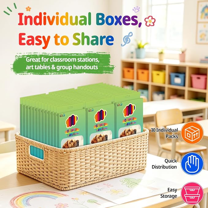 1080 Count Colored Pencils Bulk, 30 Packs Colored Pencils, 36 Colors Pre-sharpened Coloring Pencils for Adults, Bulk School Supplies for Teachers, Classroom Prizes, Drawing Sketching Shading
