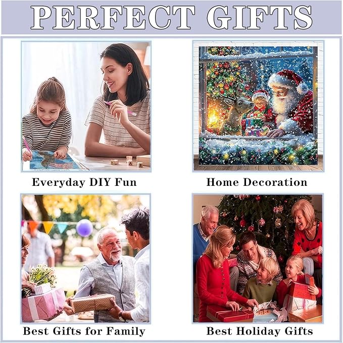HHMATITS Christmas Diamond Art Kits for Adults 14X14IN