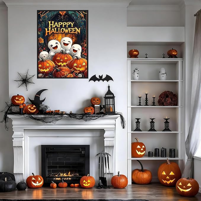 Lophomie Halloween Diamond Art Kits for Adults, 5D Diamond Painting Kits