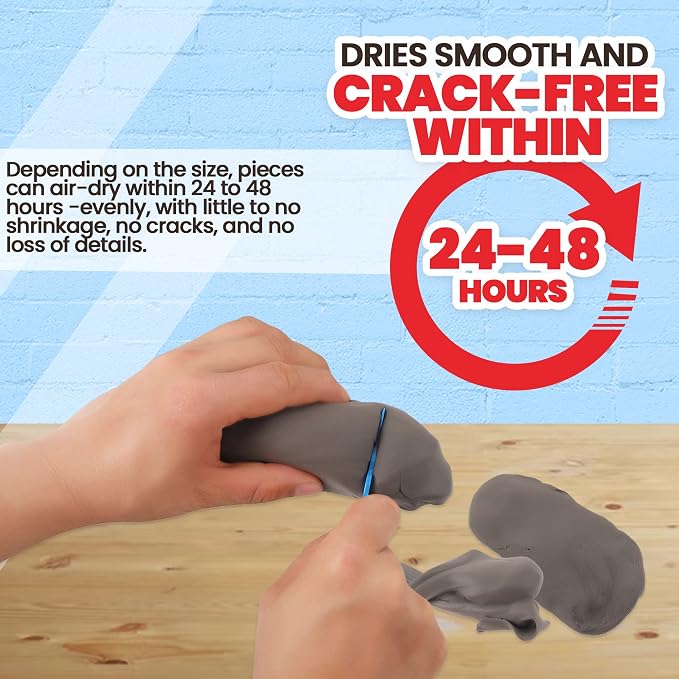 3.3 lbs Moldable Cosplay Foam Clay (Gray) - Air-Dry High Density for Intricate Designs Dries Evenly Within 24-48 Hours Sandable and Paintable
