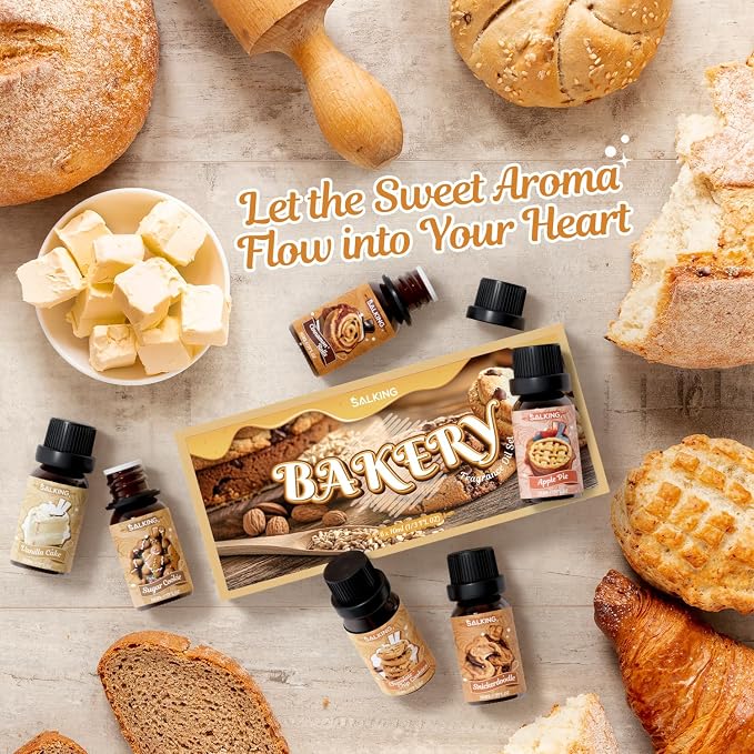 SALKING Bakery Fragrance Oils, Essential Oils Set for Diffuser for Home