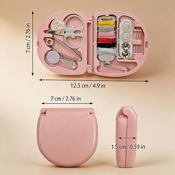 Obear 2 Pack Mini Sewing Kit - Emergency Travel Repair Set with Threads, Needles & Scissors for Beginners, Camping & Daily Use