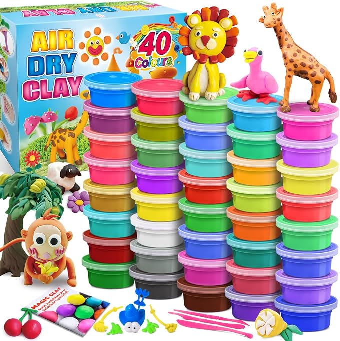 Modeling Clay Kit, 40 Colors Air Dry Clay