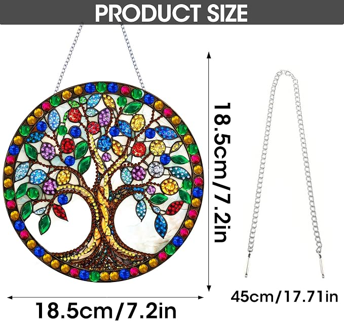 SKRYUIE Tree Hanging Pearl Diamond Art Kits for Adults Suncatcher A8