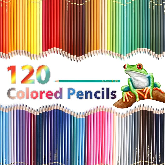 Smilo 120 Pack Colored Pencils for Adults Coloring Books with Carry Case