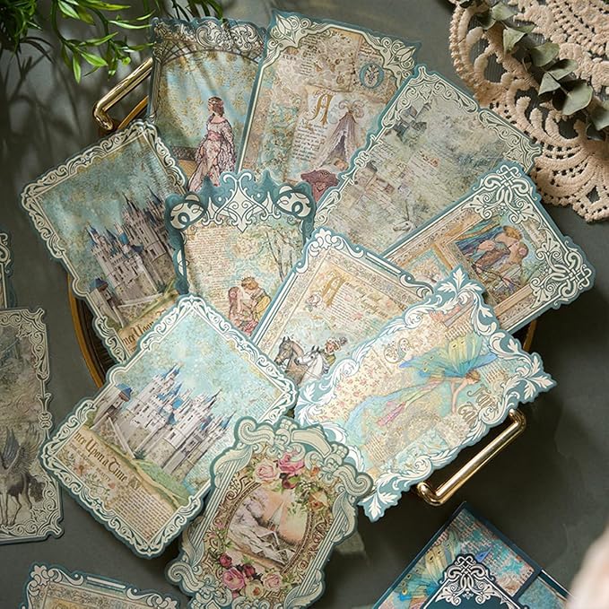 90pcs Scrapbook Stationery Paper Set Vintage Die-Cut Frames decoupage paper