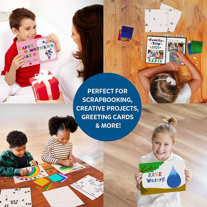 Skillmatics Foil Fun – Letter & Number Stickers, Mess-Free Art | Project Kits, DIY Colorful Creative Activity, Gift for Ages 5, 6, 7, 8, 9, and Up