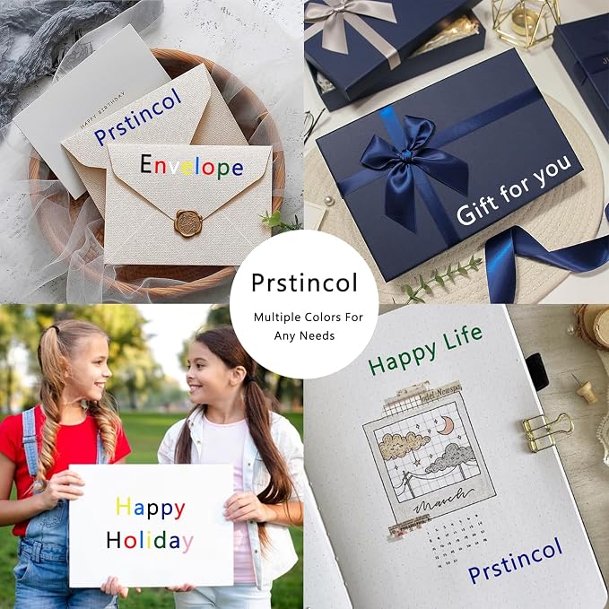 PRSTINCOL 3456 Pcs 36 Sheets Colorful Alphabet Stickers Pad, 9 Colors Self Adhesive Letter Number Stickers Vinyl Waterproof Decals for Mailbox Gift Decoration Door Classroom Decor DIY Crafts