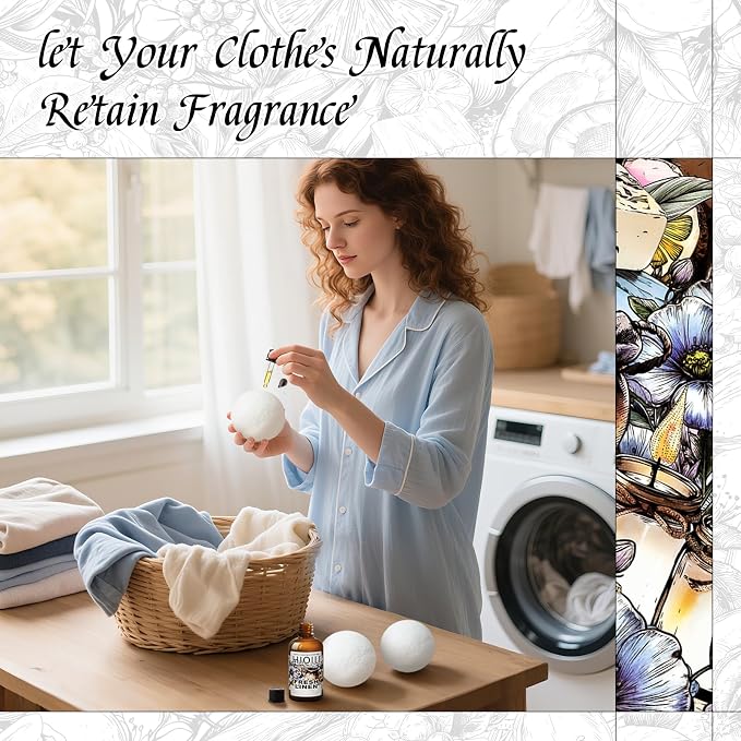 HIQILI Fresh Linen Fragrance Oil for Laundry, Add to Dryer Balls - 1 Fl Oz