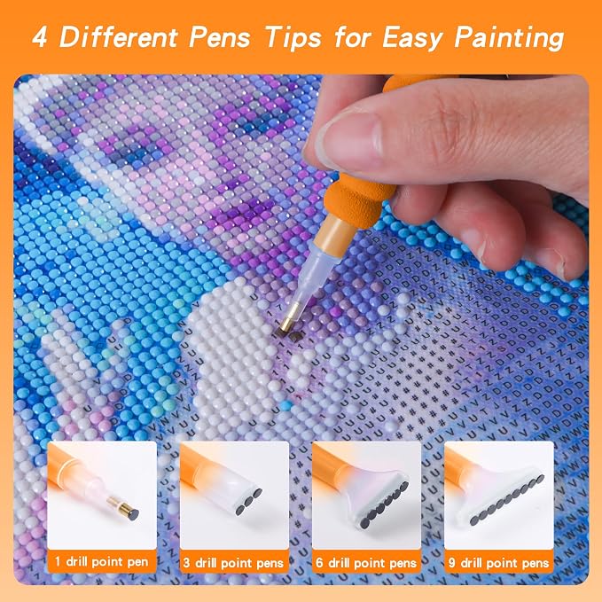 LYMUSUMI 30 Slots Diamond Art Storage Containers Painting Accessories Tools | Portable Bead Storage Boxes for Diamond Painting for Adults（Orange）