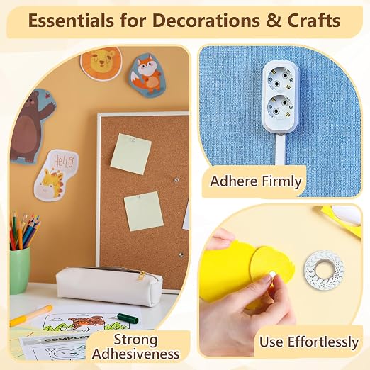 400 PCs 1mm Thin Double Sided Foam Dots 0.3" Adhesive Foam Tape for Crafts Double Sided Foam Tape 3D Foam Pop Dots for Art Crafts DIY Handmade Scrapbook(White,0.3" Diameter,1 mm Thick)