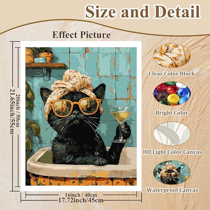 Funny Paint by Numbers Kit for Adults, Paint by Number for Adults 16x20 In