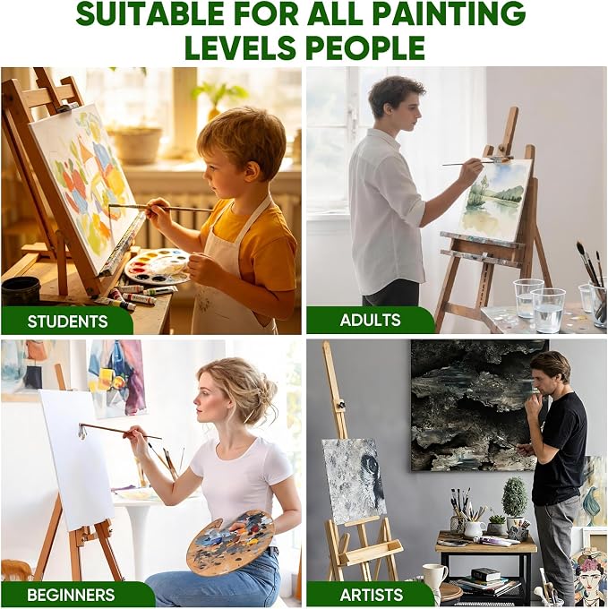 ESRICH Canvas Boards for Painting 12x16 Inch, 2 Pack Canvas for Painting Cotton Primed Acid Free Large Blank Canvas Panels for Oil Paint, Watercolor, Acrylic Paint, Gouache and Tempera.