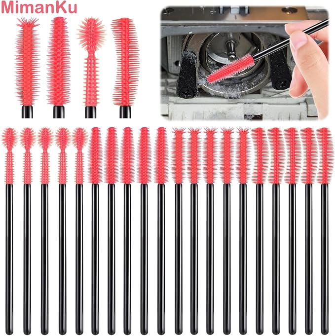 Sewing Machine Cleaning Brushes - 20 PCS Reusable Silicone Dense Bristles Clean Brush for Internal and Spool Area
