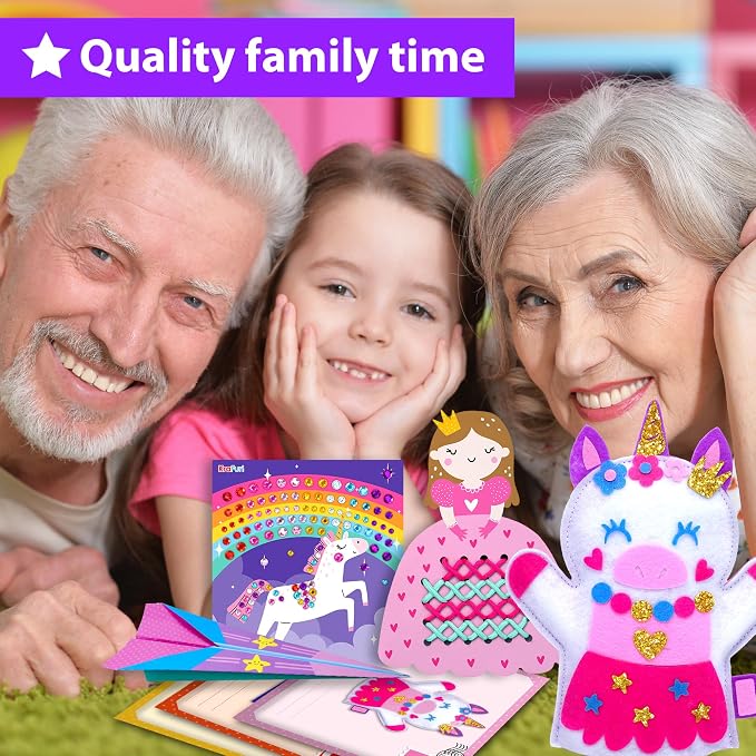 KRAFUN Craft Workshop Kit Ages 3-5 |10 Envelopes, Unicorn & Mermaid