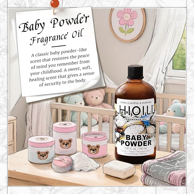 HIQILI Baby Powder Fragrance Oil for Perfume & Laundry Detergent - 150ML