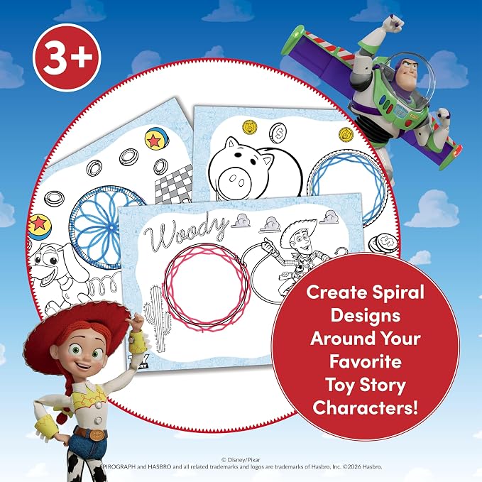 Spirograph Disney Jr. Toddler Arts and Crafts, Drawing Art Kit, Toddler Activities, Drawing Pad, Jumbo Gears, Washable Markers, Unleash Your Child Inner Artist, Ages 3+ | oddler Activities, Drawing Pad, Jumbo Gears, Washable Markers, Art Supplies, Draw...