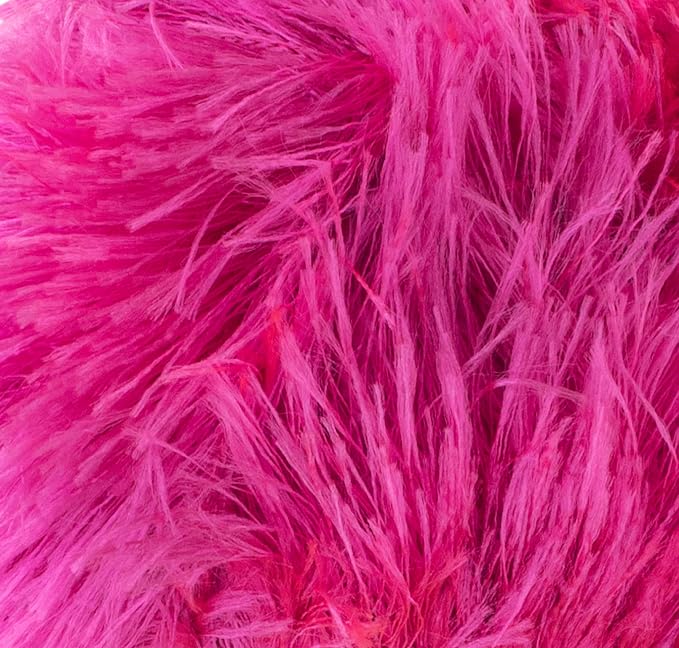 Eyelash Fun Fur Yarn Premium 100% Polyester 164 Yds (150 Mt), 3.53 Oz (100 Gr) Colorful Crochet Yarn Dıy Hand Knitting. (Neon Pink, 1 Skein)