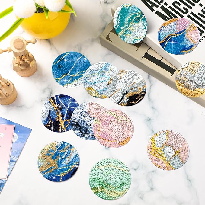 Zonon 12 Pcs 4th of July Patriotic Diamond Art Magnets Kit | DIY Diamond Painting for Adults, Patriotic USA Designs, Magnetic Stickers for Refrigerator Kitchen Home Decor