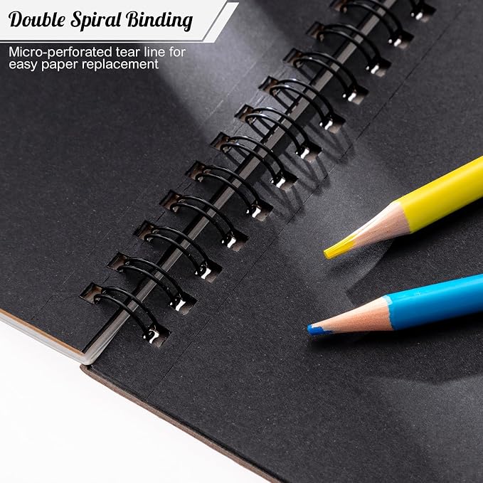 5.8 x 8.3In Sketch Book Set for Kids, 100 GSM Spiral Sketch Drawing Pad