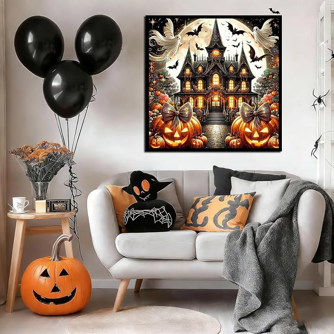 HHMATITS Halloween Diamond Art Kits for Adults 14X14IN