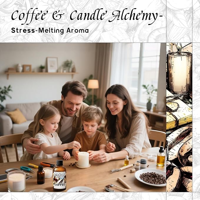 HIQILI Coffee Fragrance Oil for Candle Making & Diffusers Use - 1 Fl Oz