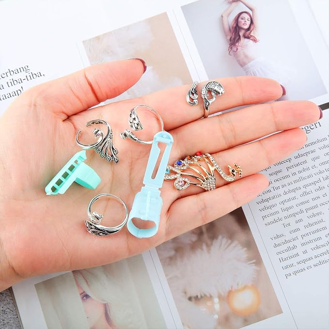 Willbond 8 Pcs Yarn Guide Finger Holder Set